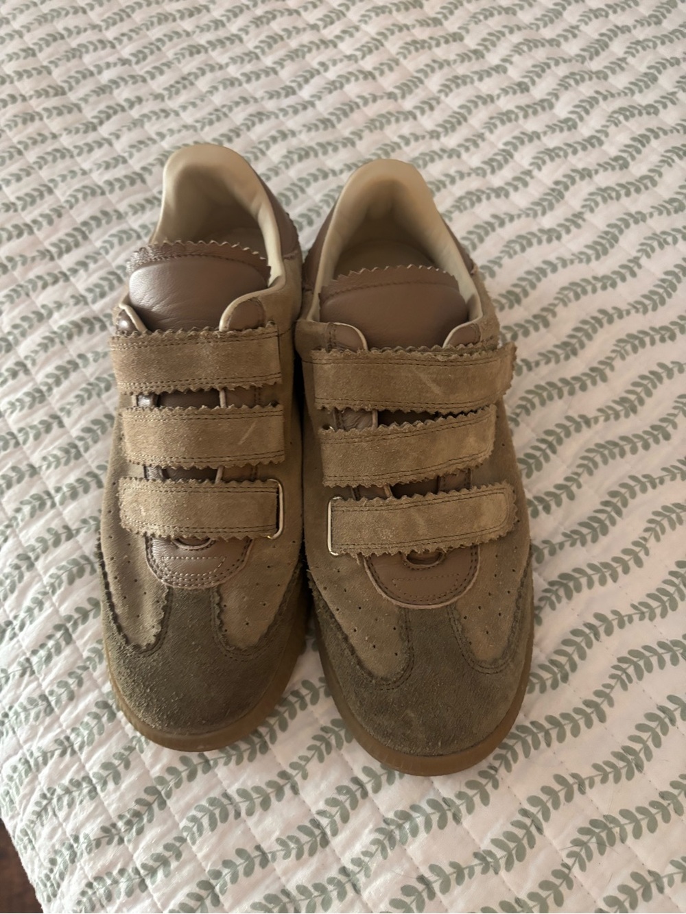 Isabel Marant Beige/Tan Velcro Sneakers size 38